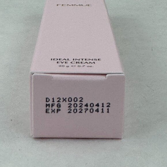 Femmue Ideal Intense Eye Cream 20g Anti-Aging Hydrating Reduces Puffiness NEW - Picture 5 of 7
